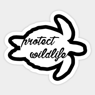 protect wildlife - sea turtle Sticker